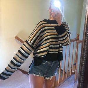 Soft oversized striped sweater